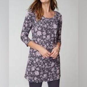 J. Jill Pure Jill Ballet Sleeve Tunic in Pink & Gray - NEW - Size XL